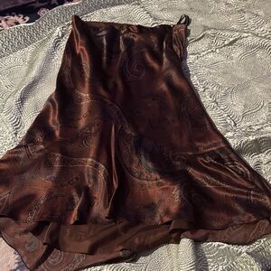 Lauren Ralph Lauren Brown Paisley Skirt